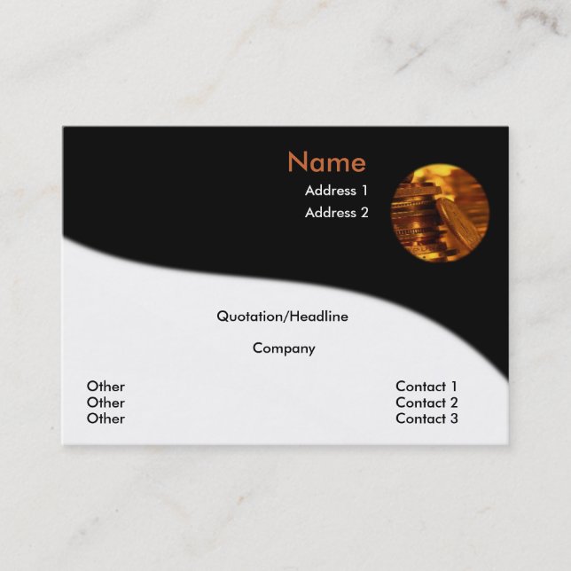 Gold Coins Business Card (Front)