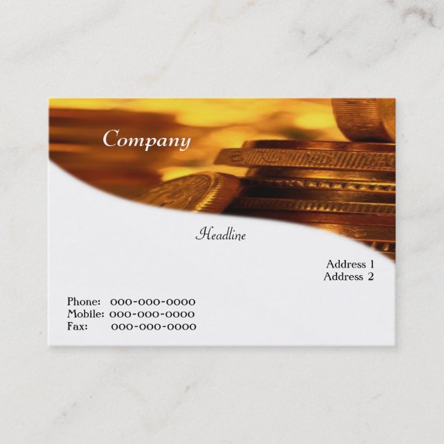 Gold Coins Business Card (Front)
