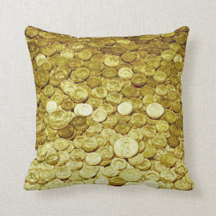 gold coins cushion