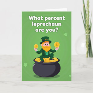 Gold Coins Leprechaun Fun Card