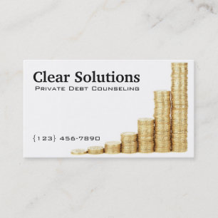 Gold Coins Private Debt Counseling Business Card