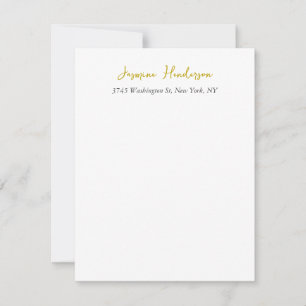 Gold Color Calligraphy Professional Elegant RSVP Card