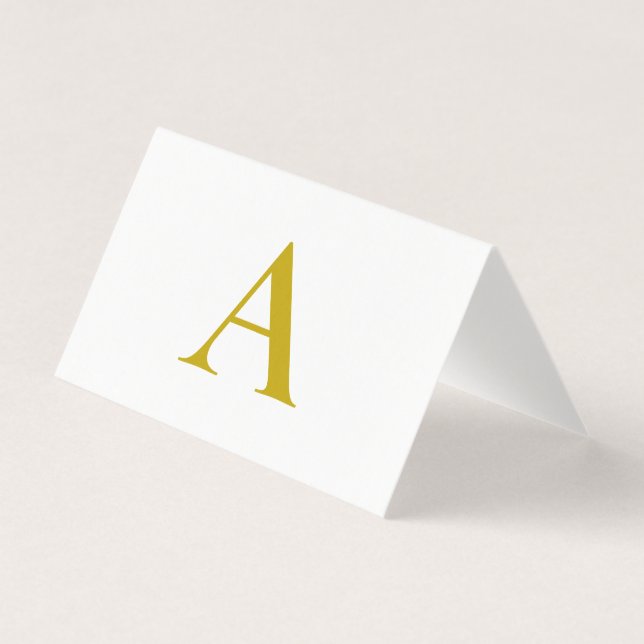 Gold Color Custom Monogram Initial Letter Plain (Front)