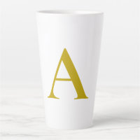 Gold Color Custom Monogram Initial Letter Plain