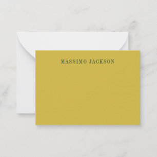 Gold Color Minimalist Plain Modern  Card