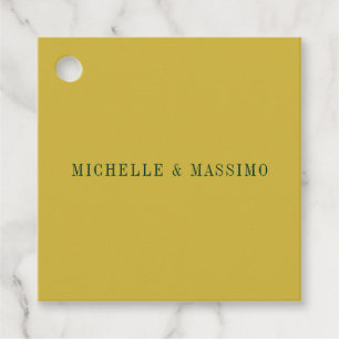 Gold Color Minimalist Plain Modern  Favour Tags