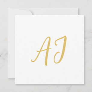 Gold Color Monogram Professional Classical Initial