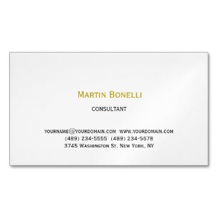Gold Color Unique Classical Simple Minimalist Magnetic Business Card
