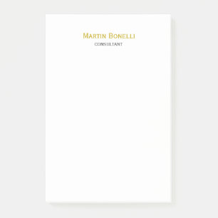 Gold Color Unique Classical Simple Minimalist Post-it Notes