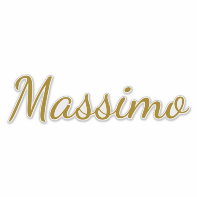 Gold Colour Calligraphy Elegant Plain Simple Name (Front)