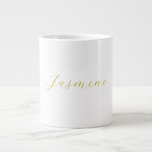 Gold Colour Calligraphy Professional Custom Name Large Coffee Mug
