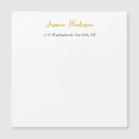 Gold Colour Calligraphy Professional Magnetic Card
