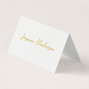 Gold Colour Calligraphy Professional Name Card