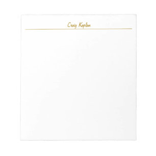 Gold Colour Calligraphy White Your Name Edit Custo Notepad