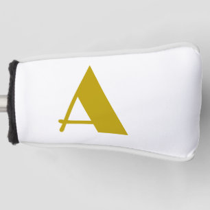 Gold Colour Custom Monogram Initial Letter Plain Golf Head Cover