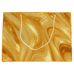 Gold-colour, gold-shimmer, large gift bag