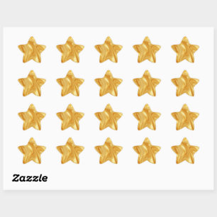 Gold-colour, gold-shimmer,  star sticker