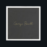 Gold Colour Grey Classical Personal Customise Chic Napkin<br><div class="desc">A great design that will reflect your job,  your respect for the job and the effort you put into it. A unique opportunity to express your personality and working mentality to your customers.</div>