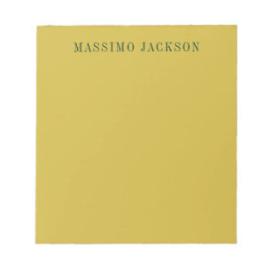 Gold Colour Minimalist Plain Modern Notepad
