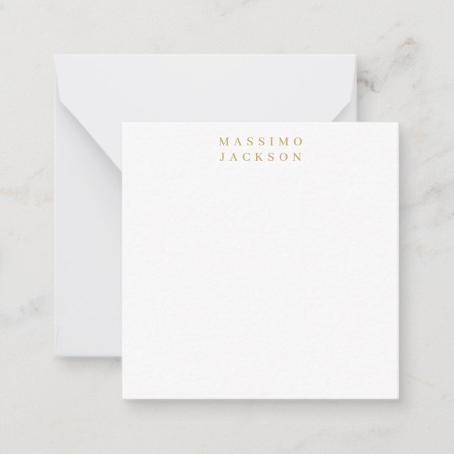 Gold Colour Minimalist Professional Serif Font Card (Front)