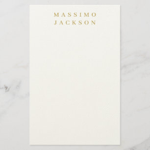 Gold Colour Minimalist Professional Serif Font Stationery