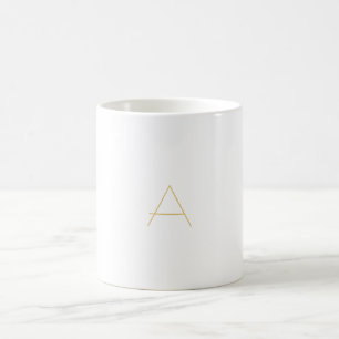 Gold Colour Monogram Professional Custom Coffee Mug