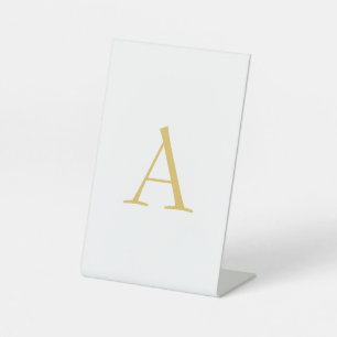 Gold Colour Monogram Professional Custom Pedestal Sign