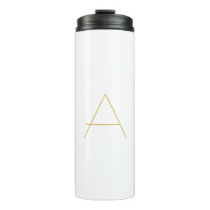 Gold Colour Monogram Professional Custom Thermal Tumbler