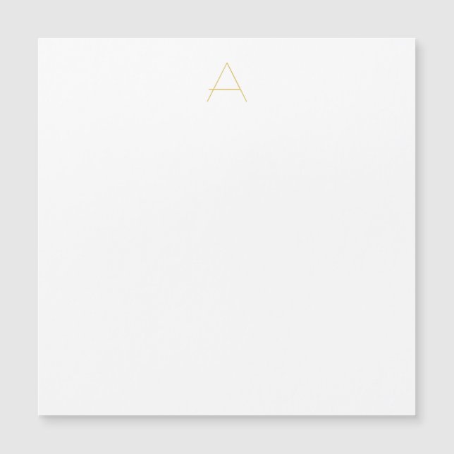 Gold Colour Monogram Professional Magnetic Card (Front)