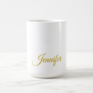 Gold colour name professional minimalist modern coffee mug