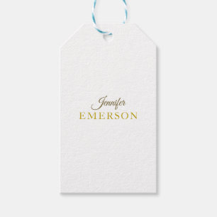 Gold colour name professional minimalist modern gift tags