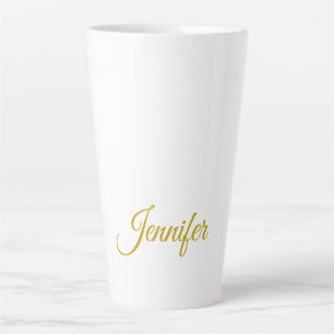Gold colour name professional minimalist modern latte mug