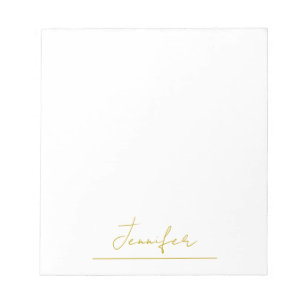 Gold colour name professional minimalist modern notepad