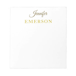 Gold colour name professional minimalist modern notepad