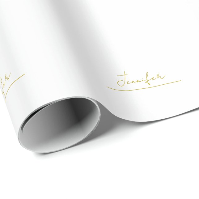 Gold colour name professional minimalist modern   wrapping paper (Roll Corner)