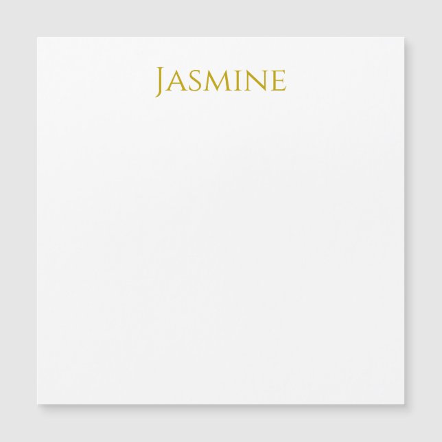 Gold Colour Plain Minimalist Magnetic Card (Front)