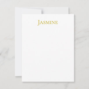 Gold Colour Plain Minimalist Professional Name Card