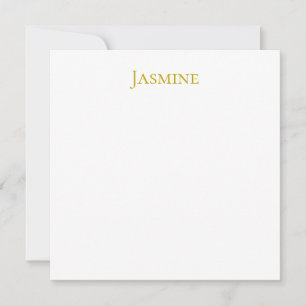 Gold Colour Plain Minimalist Professional Name Card