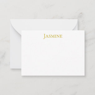 Gold Colour Plain Minimalist Professional Name Card
