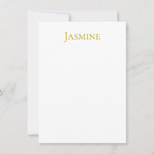 Gold Colour Plain Minimalist Professional Name Card