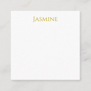 Gold Colour Plain Minimalist Professional Name  Enclosure Card