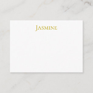 Gold Colour Plain Minimalist Professional Name Enclosure Card