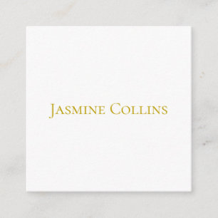 Gold Colour Plain Minimalist Professional Name Enclosure Card