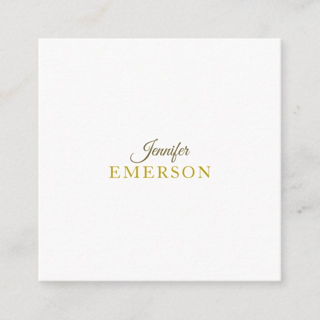 Gold colour professional minimalist modern plain  enclosure card (Front)
