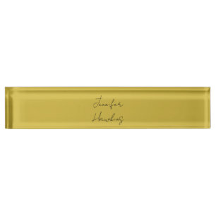 Gold colour professional plain handwriting nameplate
