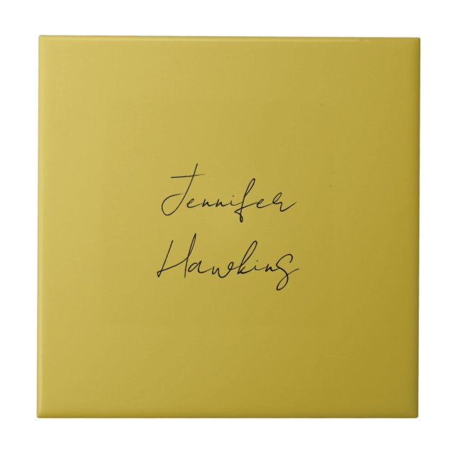 Gold colour professional plain handwriting tile (Front)