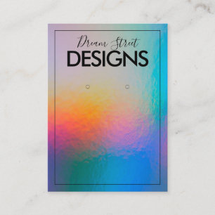 Gold Colour Shift Holographic Earring Display Card