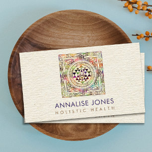 Gold & Colour  Sri Yantra  / Sri Chakra Business Card