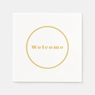 Gold Colour Welcome Party Minimalist Professional  Napkin