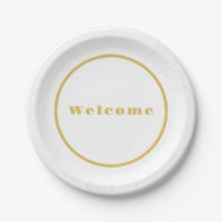 Gold Colour Welcome Party Minimalist Professional